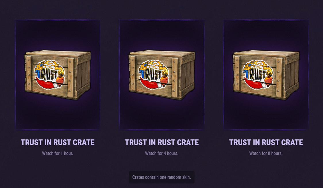 Rust twitch drops когда